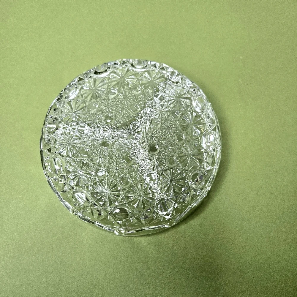 Cut Glass 3 Compartment, Round Serving Dish.
